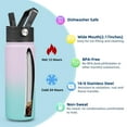 thumbnail image 3 of BJPKPK Insulated Water Bottles with Straw Lid, 22oz Cold & Hot Water Bottle, Stainless Steel Metal Water Bottle with 3 Lids, Reusable Thermos, Cups, Mugs for Daily Water Intake-Oasis, 3 of 6