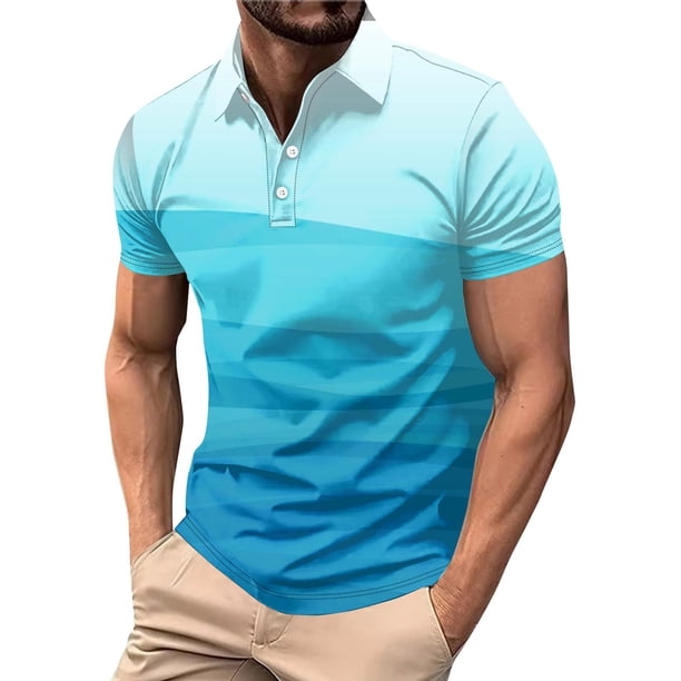 Men's Summer Leisure Culture Breathable Short Sleeved Shirt TopL