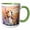Green/White, variant on 3drose, Sweet Beagle Dog Surrounded by Colorful Wildflowers in a Meadow, 11oz Two-tone Green Mug
