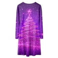 thumbnail image 5 of Karoyedx Toddler Christmas Dress Dresses for Kids Toddler Velvet Dress Girls Smocked Square Neck Puff Long Sleeve Party Dresses Purple Size,9-10 Years, 5 of 5