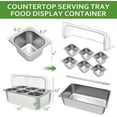 thumbnail image 2 of Miumaeov Countertop Food Display Container Ice Food Serving Tray 6 Pans Chilled Buffet Condiment Dispenser Appetizer Spice Fruit Cold Serving, 2 of 13