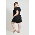 thumbnail image 3 of Set de blusa cruzada y short Roman Fashion /Tallas Extras, 2784 (Negro) negro 38, 3 of 5