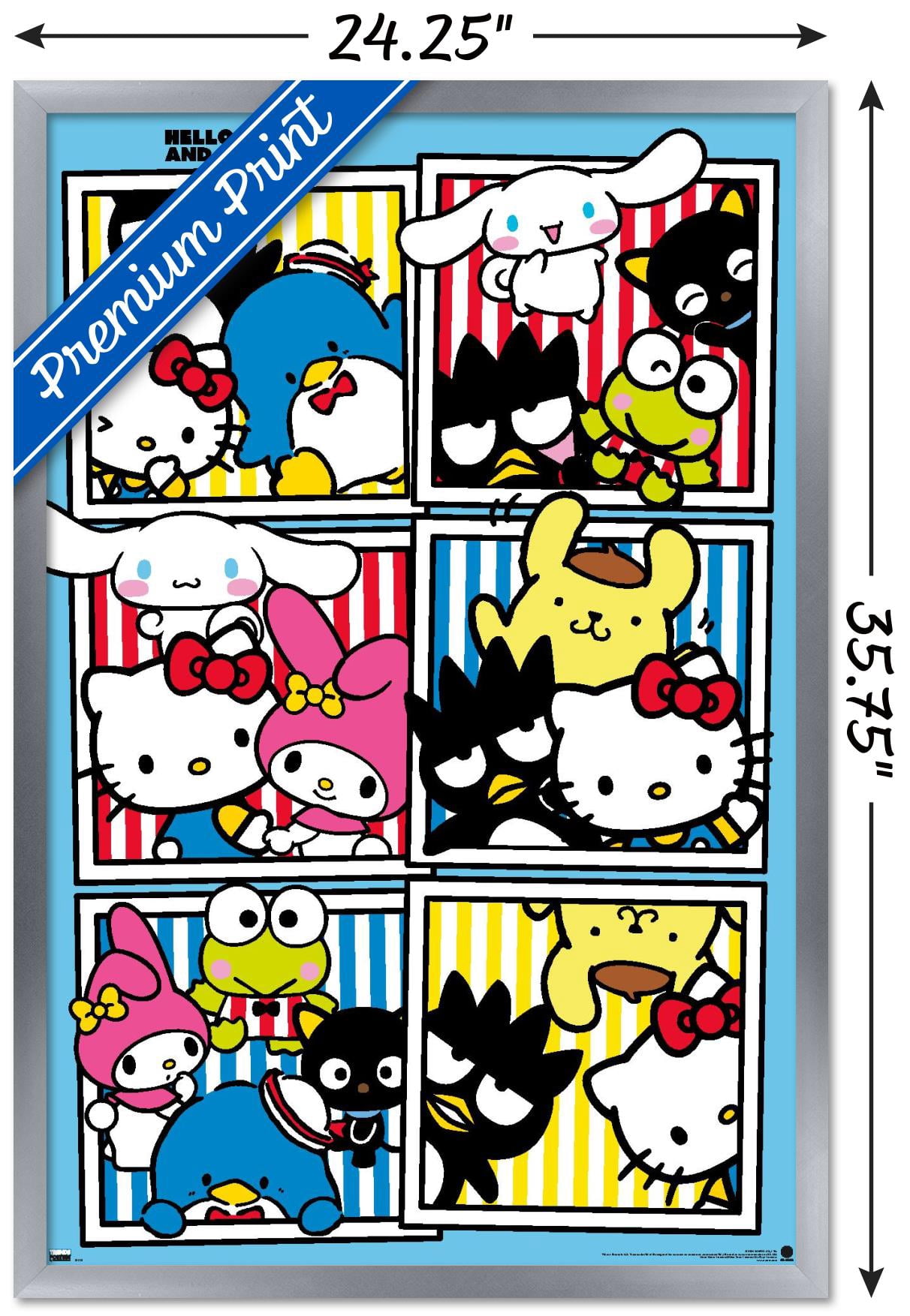 Hello Kitty and Friends: 21 Core - Group Photos Wall Poster with