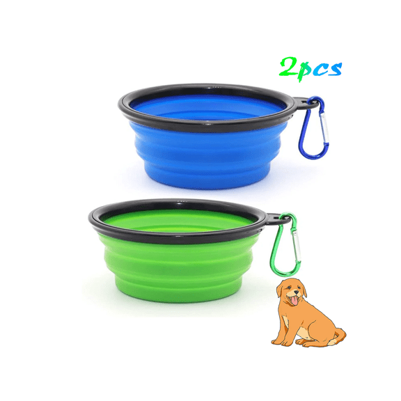 Collapsible Dog Bowl, Foldable Expandable Cup Dish for Pet Cat Food Water Feeding Portable Travel Bowl