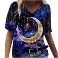 thumbnail image 2 of Pntutb moda adulta mujer cuello redondo manga corta tops camiseta estampados sueltos cortos Pntutb Pntutb-6944, 2 of 9