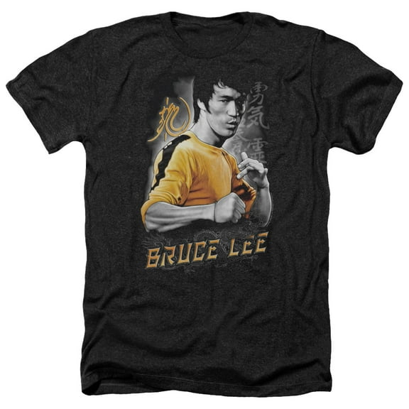 Bruce Lee - Yellow Dragon - Heather Short Sleeve Shirt - X-Large