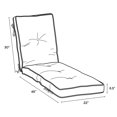 thumbnail image 4 of ARDEN PolyFill Outdoor Chaise Lounge Cushion, 76 x 22, Patio Cushion, Rain-Proof, Fade Resistant, Alana Tile, 4 of 13