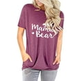 thumbnail image 2 of Hauts Mama Bear pour Femmes Manches Longues Chandail Décontracté Chandails en Molleton, 2 of 4