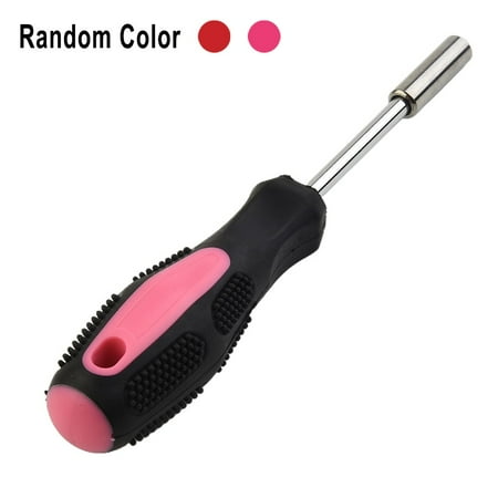 

Red Magnetic Bit Holder Screwdriver Spinner Handle 1/4 Inch (6.35mm) Hex Drive