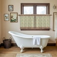 thumbnail image 4 of Vintage Boho Floral Tier Curtains 36 Inch Length, Ethnic Tribe Abstract Flowers Cafe Short Curtains for Bathroom Over Sink, Small Kitchen Curtain Light Filtering Tiered Drapes 2 Panels 27.5"Wx36"L, 4 of 8