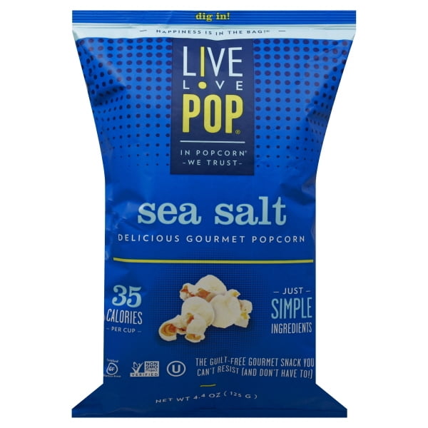 Live Love Pop 284536 Sea Salt Popcorn, 4.4 oz