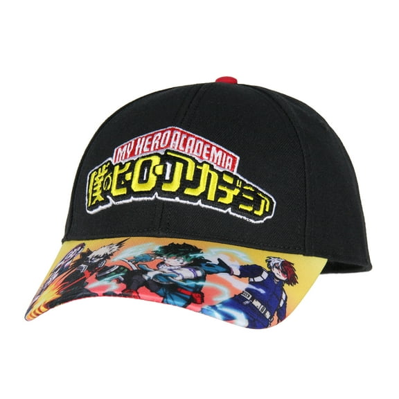 My Hero Academia Hat MHA BNHA Embroidered Logo 4 Character Adjustable Snapback Hat Cap
