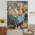 thumbnail image 2 of Easter Bunny Sheer Curtains 54 Inches Long, Rabbits Spring Flowers Eggs Country Vintage Light Filering Curtains, Breathable Simi Curtain Privacy Drapes for Kitchen Bathroom Small Window Treatment, 2 of 9
