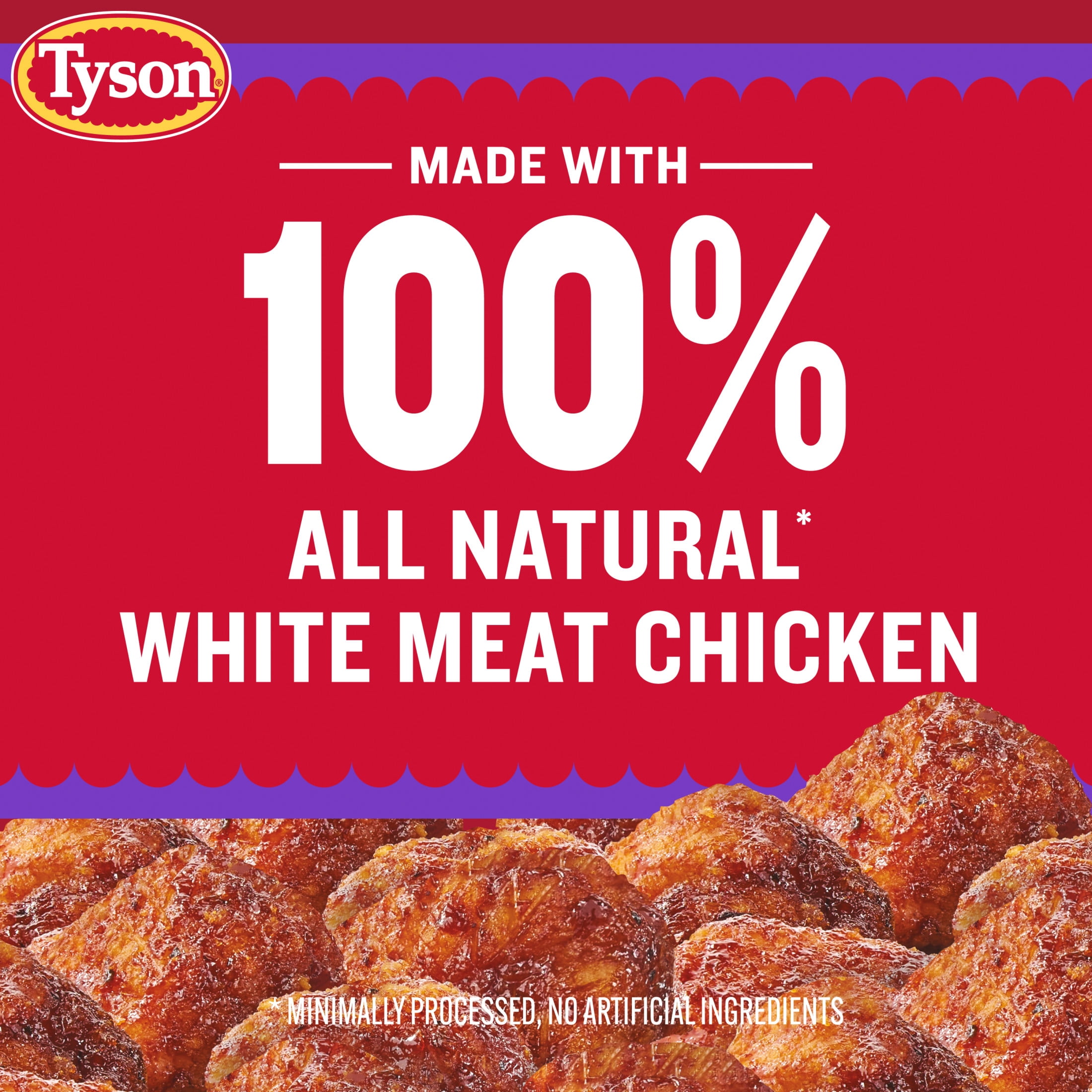 Tyson Any'tizers Honey BBQ Boneless Chicken Bites, 24 oz (Frozen)
