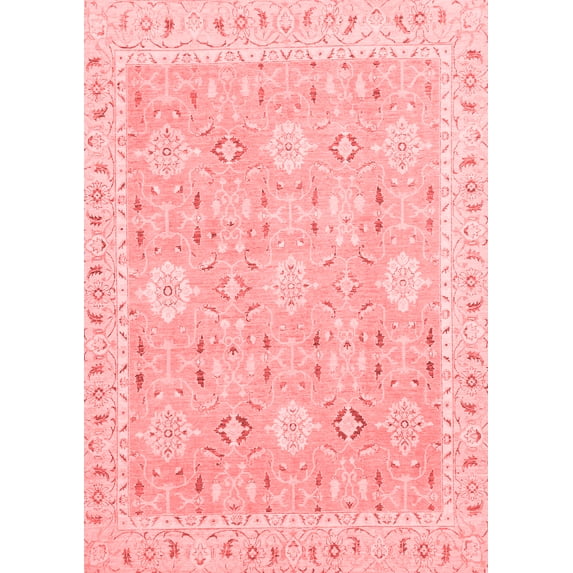Ahgly Company Indoor Rectangle Abstract Red Modern Area Rugs, 3' x 5'