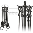 thumbnail image 2 of F-1056 5 Piece Black Fireset with Heavy Crook Handles, 2 of 7