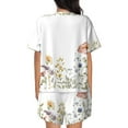 thumbnail image 6 of Haiem Watercolor Floral Pattern Pajama Set for Women 2 Piece Lounge Set Short Sleeve Tops and Shorts Soft Sleepwear-3X-Large, 6 of 7