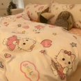 thumbnail image 1 of Sanrio hello kitty bedding set Girl Quilt Cover Student Dormitory Bed Sheet Pillowcase cotton wadding children bedding bag RJ, 1 of 7