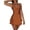 Dark Brown, variant on Women'S Elegant Satin A-Line Summer Sleevesless Bandage Back Spaghetti Strape Tiered Jumpsuits Dark Brown L