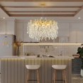 thumbnail image 2 of Gold Crystal Chandelier,31.5" Modern Round Tree Branch Chandelier Farmhouse Chandeliers for Dining Room, Living Room, Bedroom, Entryway (8-Light), 2 of 9