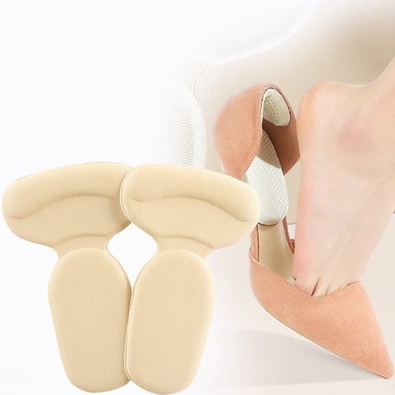 T-Shaped Heel Pad A, Apricot - Suede Heel Cushion Inserts & Protector Grips, Anti-Slip Insoles for Women’S High Heels, Foot Masks Easter Mother'S Day Base Care