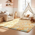 thumbnail image 2 of MeyJey 4'x 6' Shag Area Rug, Soft Fluffy Area Rugs for Kids Room Living Room Bedroom Decor Carpet, Orange, 2 of 7