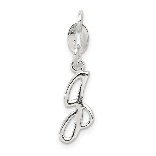Collier Pendentif Breloque Monogramme Lettre J en Argent Sterling 925