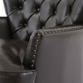 thumbnail image 5 of Ergonomic Accent Chair with Nailhead Trim & Curved Backrest, Solid Wood Legs for Living Room Bedroom Home Office Lounge Seating, 5 of 8