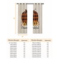 thumbnail image 6 of Fsddascl Orange Pumpkins Fall Blackout Curtains for Bedroom/Living Room, Thermal Insulated Kitchen Curtains, Thanksgiving Sunflowers Vintage Plaid Grommet Darkening Window Treatment Drapes 52"x63"x2, 6 of 6