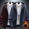 thumbnail image 3 of Suéter para hombre, suéter para hombre, cárdigan para hombre, estilo coreano, abrigo de moda para otoño e invierno, chaqueta gruesa con forro polar, 3 of 5