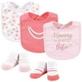 thumbnail image 2 of Little Treasure Baby Girl Cotton Bib and Sock Set 5pk, Mommys Bestie, One Size, 2 of 2