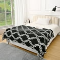 thumbnail image 4 of Junovo Checkered Throw Blanket for Couch Soft Cozy Fluffy Blanket,50"x60",Black-Lantern, 4 of 7