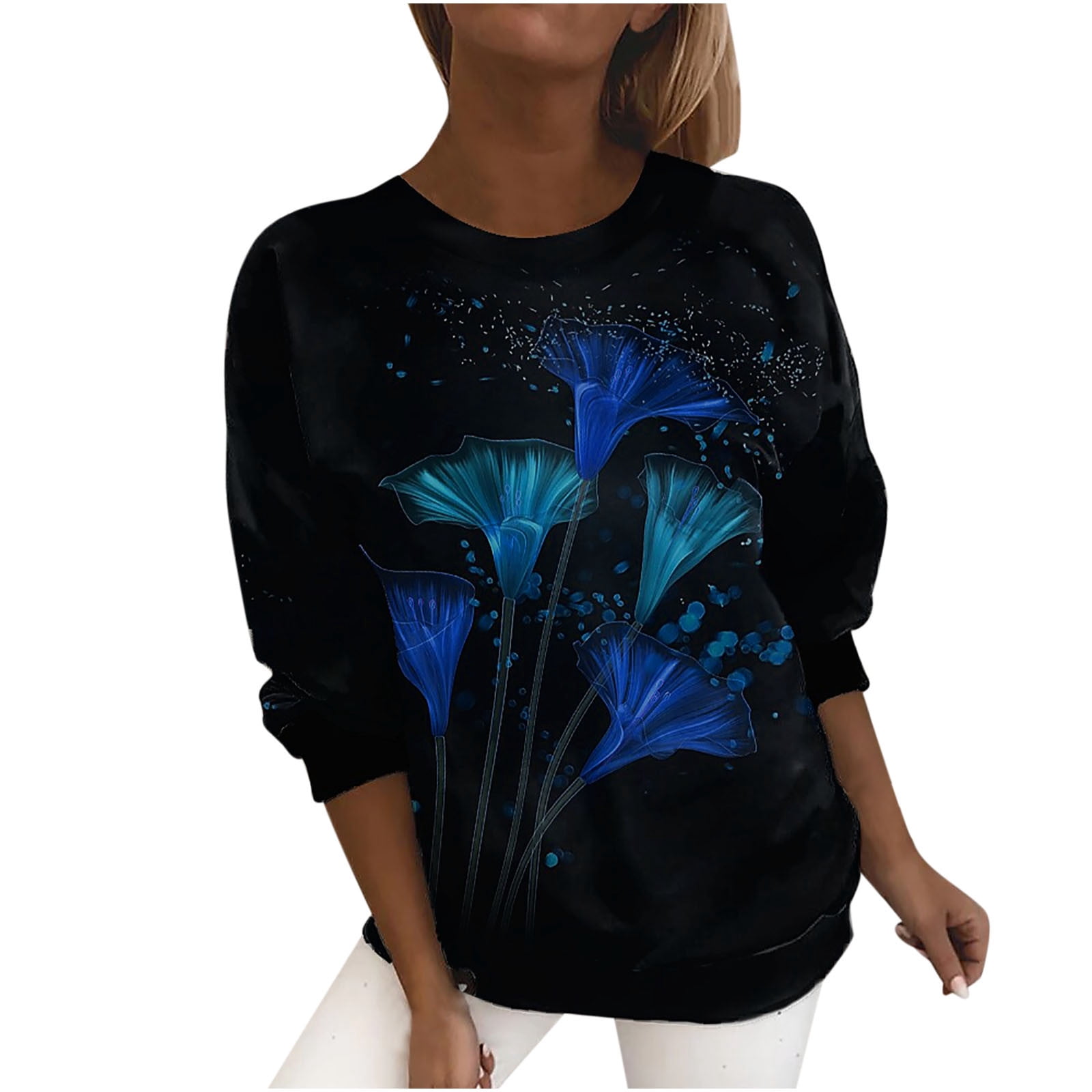 Casual Fashion O-Neck Stitching Print 