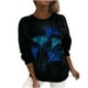 thumbnail image 1 of Blusa de manga larga con estampado de costuras y cuello redondo para mujer Fridja  hkj1855, 1 of 5