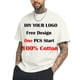 thumbnail image 2 of Camiseta de ocio con estampado personalizado para hombre, camiseta blanca con tu propio diseño, como foto o logotipo, moda personalizada, 2 of 5