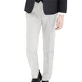 thumbnail image 2 of Boys Dress Pants, Children's Checkered Slim Fit Straight Leg Trousers, Kids Suit Pants for Formal Wear, School Concert, Wedding and Special Occasions White 110, 2 of 4