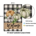 thumbnail image 2 of Thanksgiving Fall Flags for Outdoors 28 x 40 Double Sided,Buffalo Plaid with Welcome Pumpkins House Flags,Autumn Decorative Yard Flags,Seasonal Garden Flags for Farmhouse Porch Holiday Outside, 2 of 6
