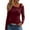 Wine, variant on LEBONYARD Women's Fashionable Slim Fitting Round Neck Long Sleeved Half off shoulder Pullover Ladies Tops Casual Solid Colored Chic Design Fall Tops