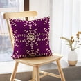 thumbnail image 5 of LALILO Throw Pillow Covers Golden Purple White And Brown Gold Cushion Cover 18" x 18", 2 Pack, 5 of 6