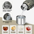 thumbnail image 3 of Camouflage 20oz Stainless Steel Thermal Bottle with Tea Filter and Cup Lid, Vacuum Insulated Coffee Mug with 316L Inner Liner, Leakproof Travel Thermos for Office, Commute & Outdoor, 3 of 6