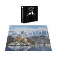 thumbnail image 3 of Ambesonne Winter Jigsaw Puzzle Durable Cardboard, Lake Scene Illustration, 1000 pcs, Multicolor, 3 of 5