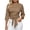 Brown Shirt Tops, variant on Women's Elegant Tie Front Blouse 3/4 Sleeve Boat Neck Casual Fitted T Shirts Waist Knot Wrap Work office Shirts Summer Trendy Tops Black