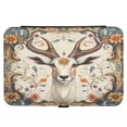 thumbnail image 2 of BZSMCE Leather Jewelry Box - Rectangular Antelope Floral Art Pattern 8.27x5.5x1.78in Black, 2 of 8