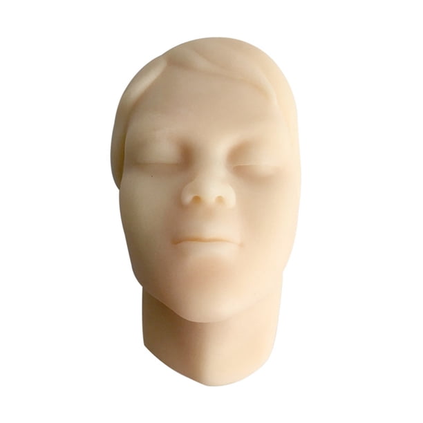 Modelo de Cabeza de Silicona con Micromoldeado, Simulación de Inyección , Almohadilla de Piel con Sutura, Modelo de Mujer Maniquí