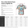 thumbnail image 6 of Lsque Colorful Donut pattern Hawaiian Shirt for Men, Unisex Summer Beach Casual Short Sleeve Button Down Shirts-X-Large, 6 of 9