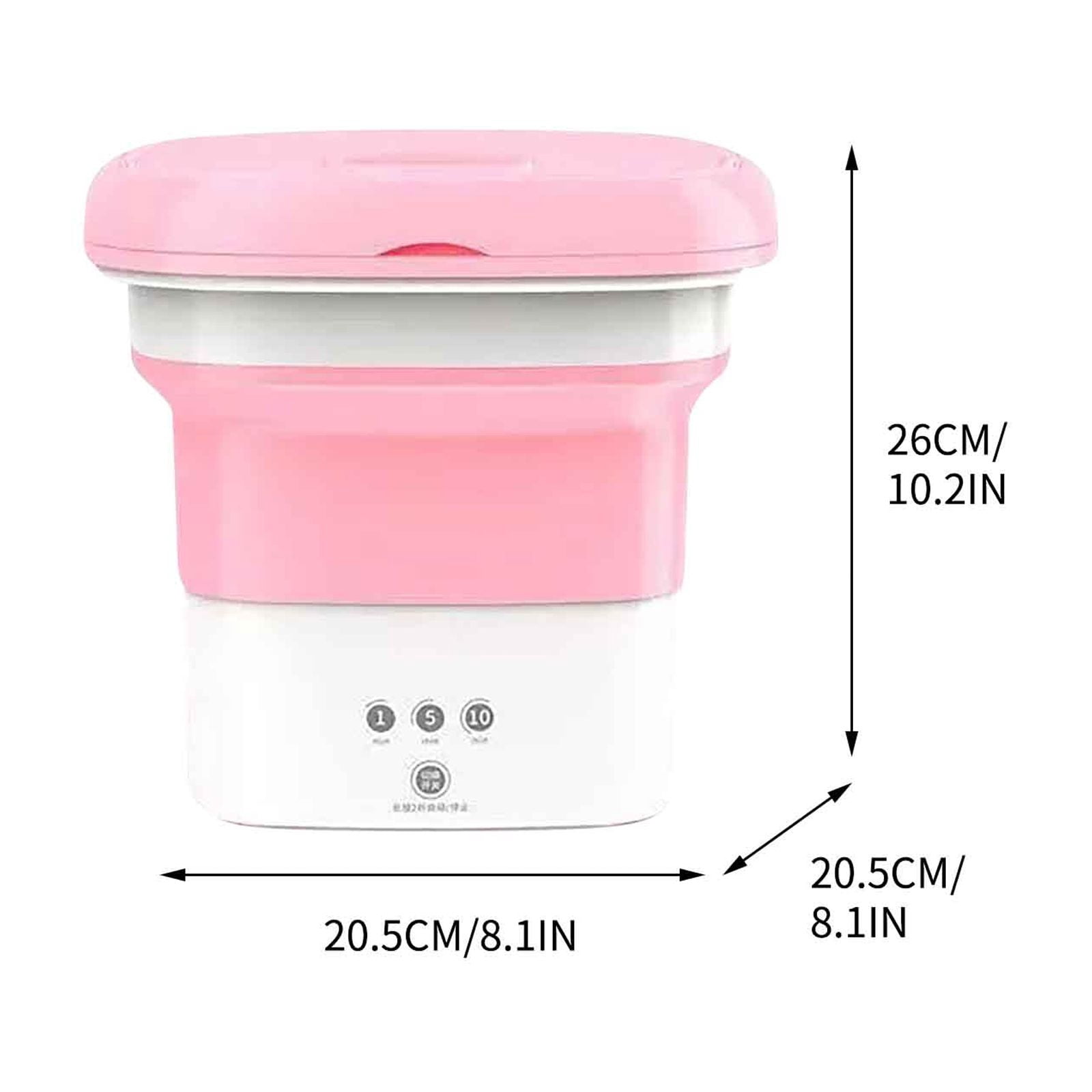 SATRINO Mini Portable Washing Machine - Automatic Foldable Washing machine with Blue Light- For Underwear, Socks, Baby Clothes, Towels - Collapsible Washing Machine for Travel,Camping, Dorm, RV