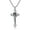 Silver Color, variant on Saint St. Benedict Jesus Cross Pendant 14K White Gold Necklace Christian Amulet Prayer Jewelry for Men and Women