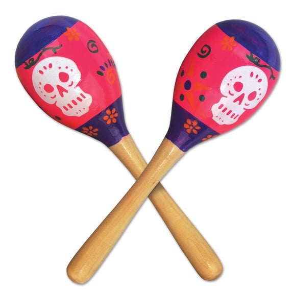 Day Of The Dead Maracas - 12 Pack (2 Per Package)