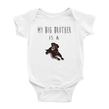 

My Big Brother Is A Labrador Retriever Dog Cute baby romper jumpsuit Newborn-24 Monthes