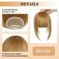 thumbnail image 3 of Clip In Human Hair Fringe Extension Real Hairpiece With Attached Clips For Instant Women Hair Styling Accessory, 3 of 3